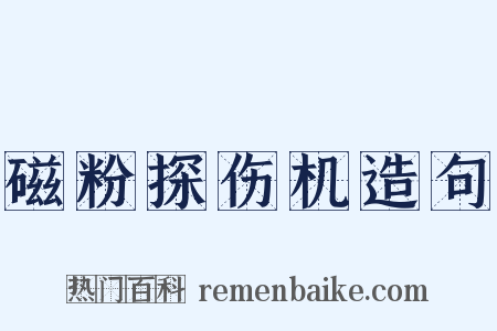 磁粉探伤机造句是什么意思的图片